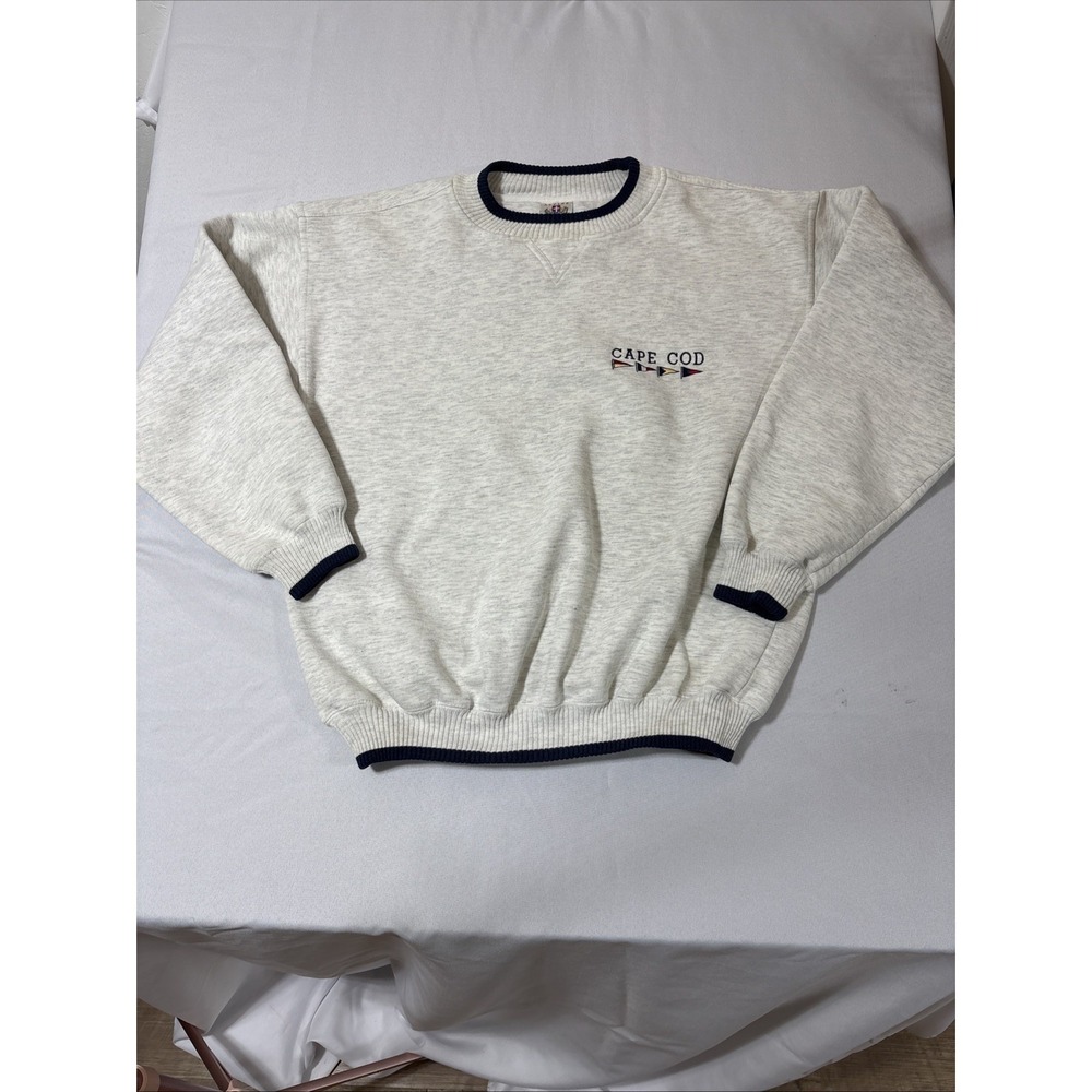 Vintage Cape Cod Crewneck Pullover Sweatshirt Gildan Women's L Gray